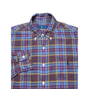 Polo Ralph Lauren Plaid Long Sleeve Button‎ Down Shirt Men's M Pocket